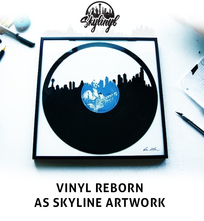 SKYLINYL; The First Vinyl Art Made From Recycled Records!