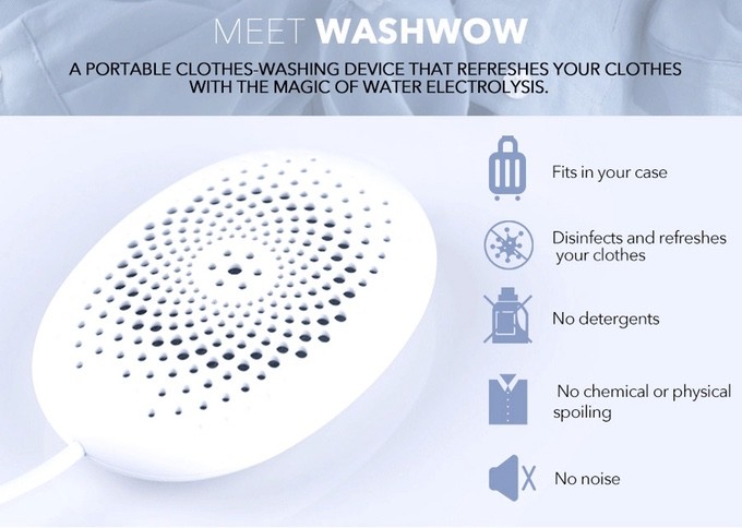 WASHWOW | Portable Wash: Disinfect Device Without Detergent.