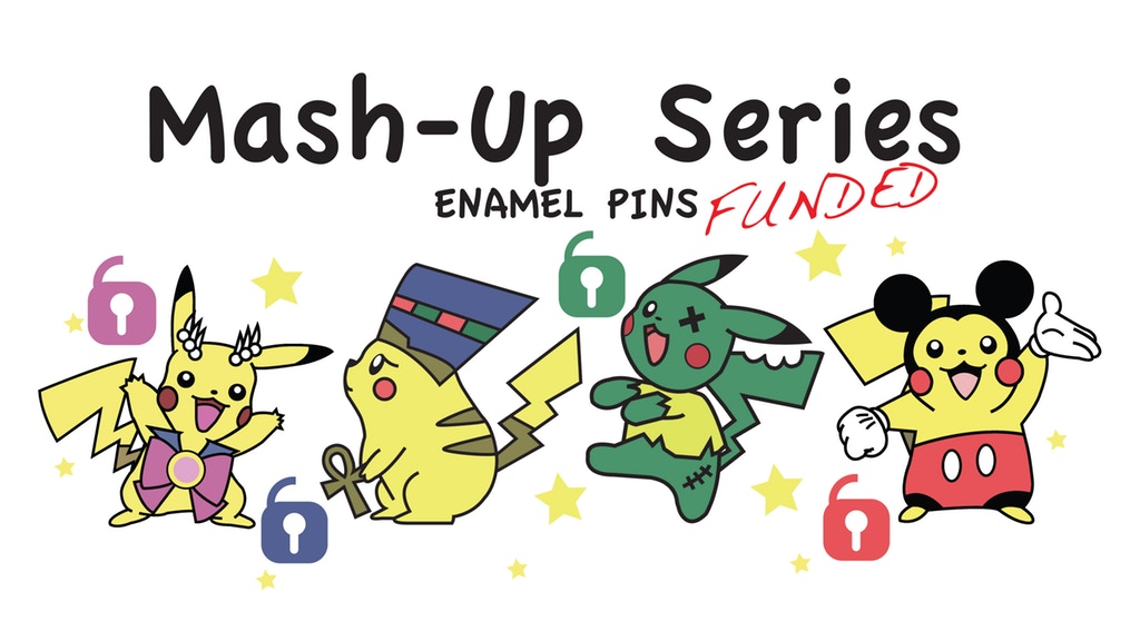 Mash-Up Series Hard Enamel Pins - 1.25 Inches